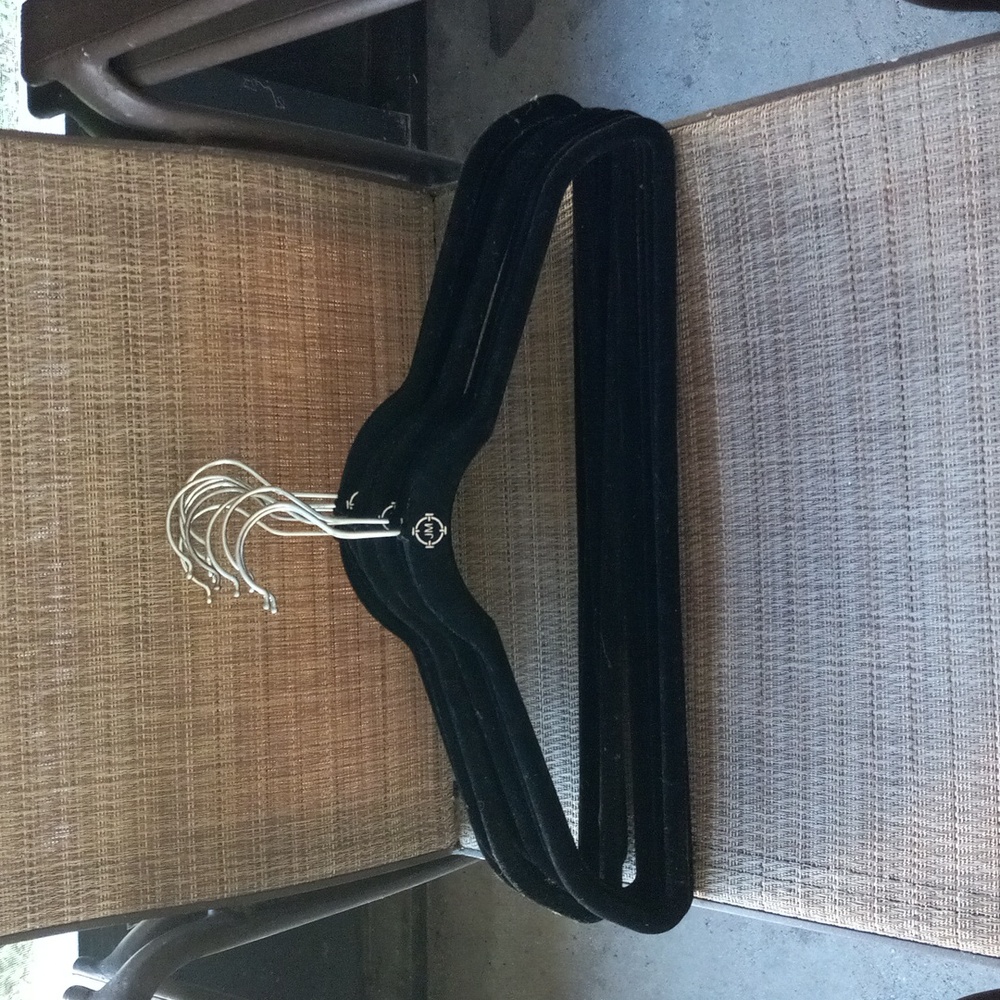 10 Black JM Velvet Hanger